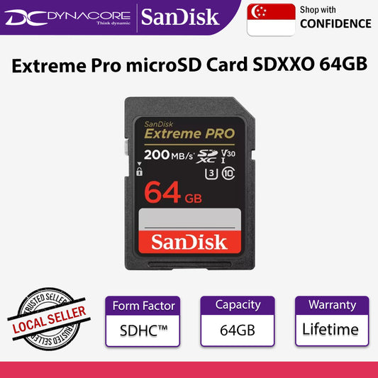 SanDisk Extreme Pro microSD Card SDXXU 64GB - 619659188719