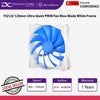 SilverStone FQ122 120mm Ultra Quiet PWM Fan Blue Blade White Frame - SST-FQ122