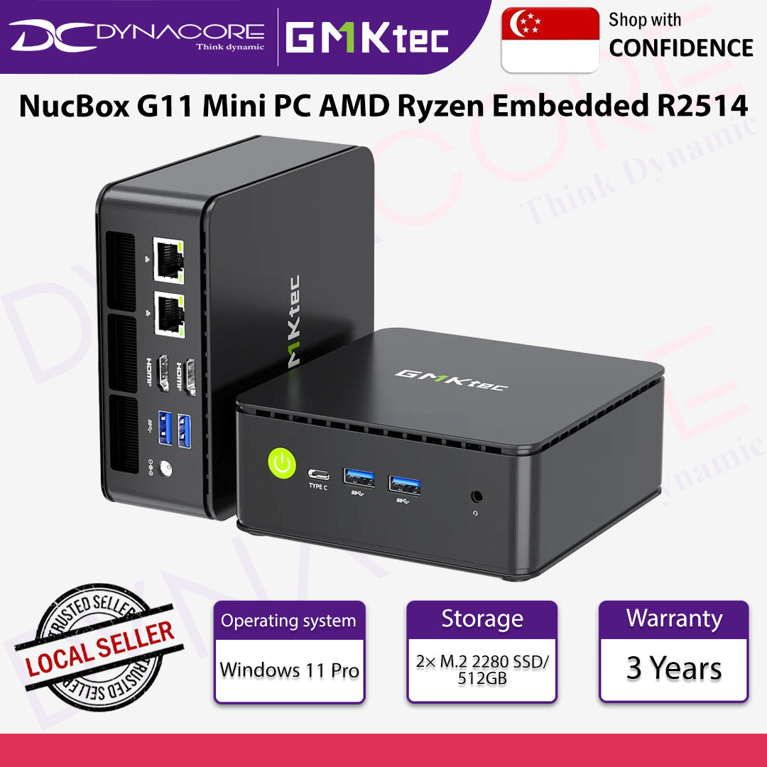 GMKtec NucBox G11 Mini PC AMD Ryzen Embedded R2514( AMD Ryzen Embedded R2514,16GB RAM, 512 SSD, Win 11 Pro)-6972570965116