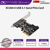 SilverStone ECU04-E USB 3.1 Gen2 PCIe Card with Internal 19pin Connector and Pericom Redriver - SST-ECU04-E