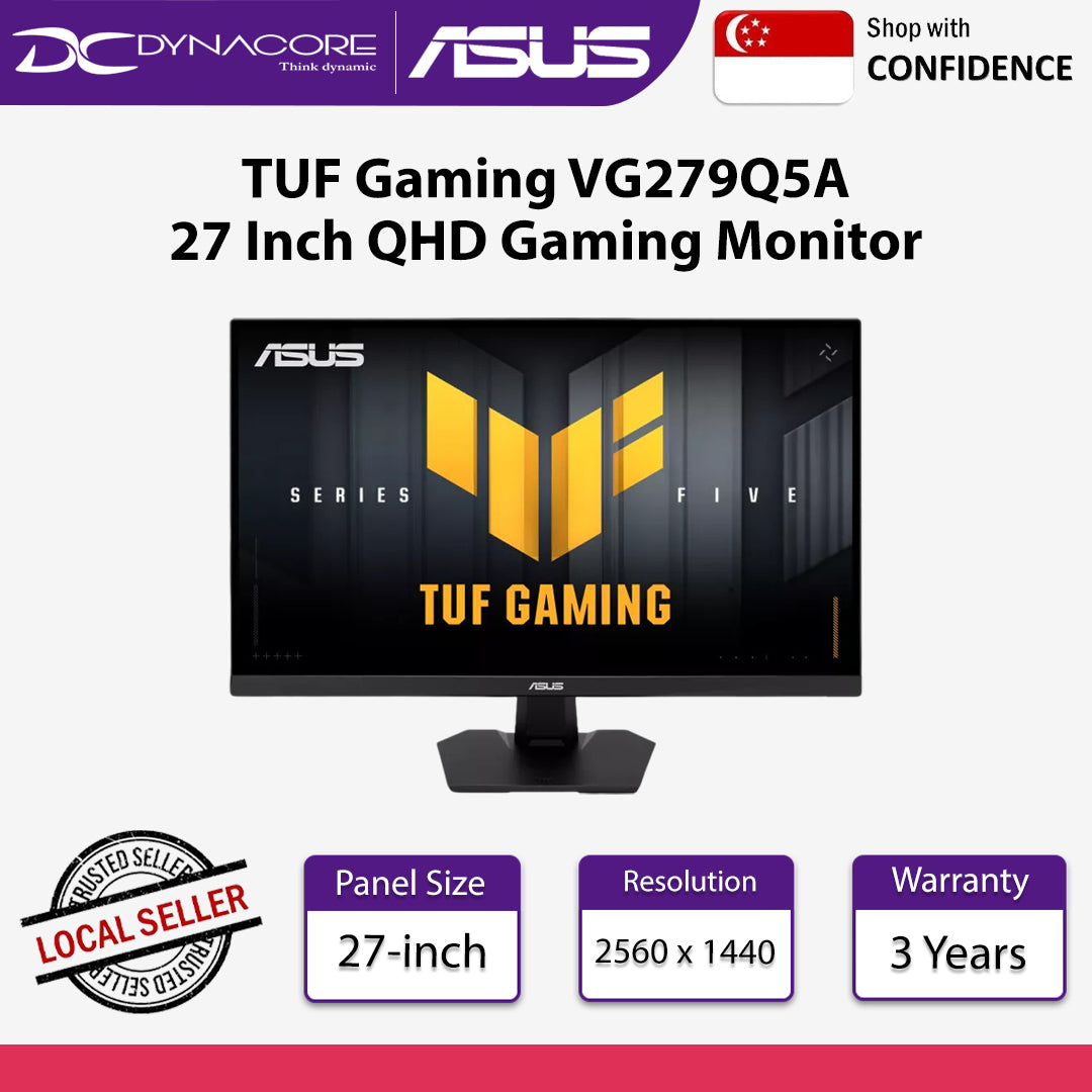 ASUS TUF Gaming VG279Q5A 27 Inch QHD 220Hz  0.3ms FreeSync Premium Fast IPS Gaming Monitor - VG27AQ5F