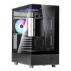 SilverStone LD04-B-ARGB Lucid Series Panoramic Tempered Glass Micro ATX Case - Black - SST-LD04-B-ARGB