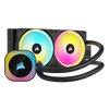 Corsair iCUE LINK H100i QX120 RGB Fans 240mm Radiator RGB AIO Liquid CPU Cooler - Black - 840006665816