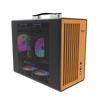 DarkFlash WD200 M-ATX PC Case Mini Tower MATX Case with Wood Type C Port Black - WD200 BLACK (TYPE C)