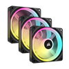 Corsair iCUE LINK QX120 RGB 120mm Magnetic Dome RGB Fan Starter Kit Triple Pack - Black -  840006697947