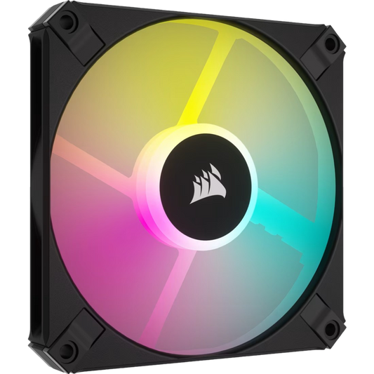 Corsair iCUE AF120 RGB SLIM 120mm PWM Fluid Dynamic RGB Fan Single Pack - Black - 840006693741