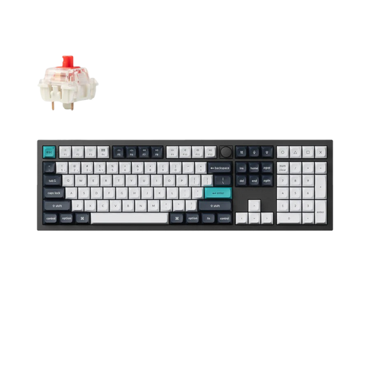 Keychron Q6 Max QMK/VIA Wireless Custom Mechanical Keyboard - Carbon Black - Gateron Jupiter Red - 4895248865742