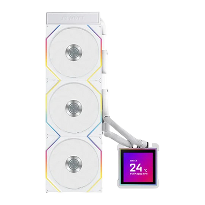 Lian Li Hydroshift II LCD-S 360TL All-in-One CPU Liquid Cooler with LCD Display White - 4718466021373