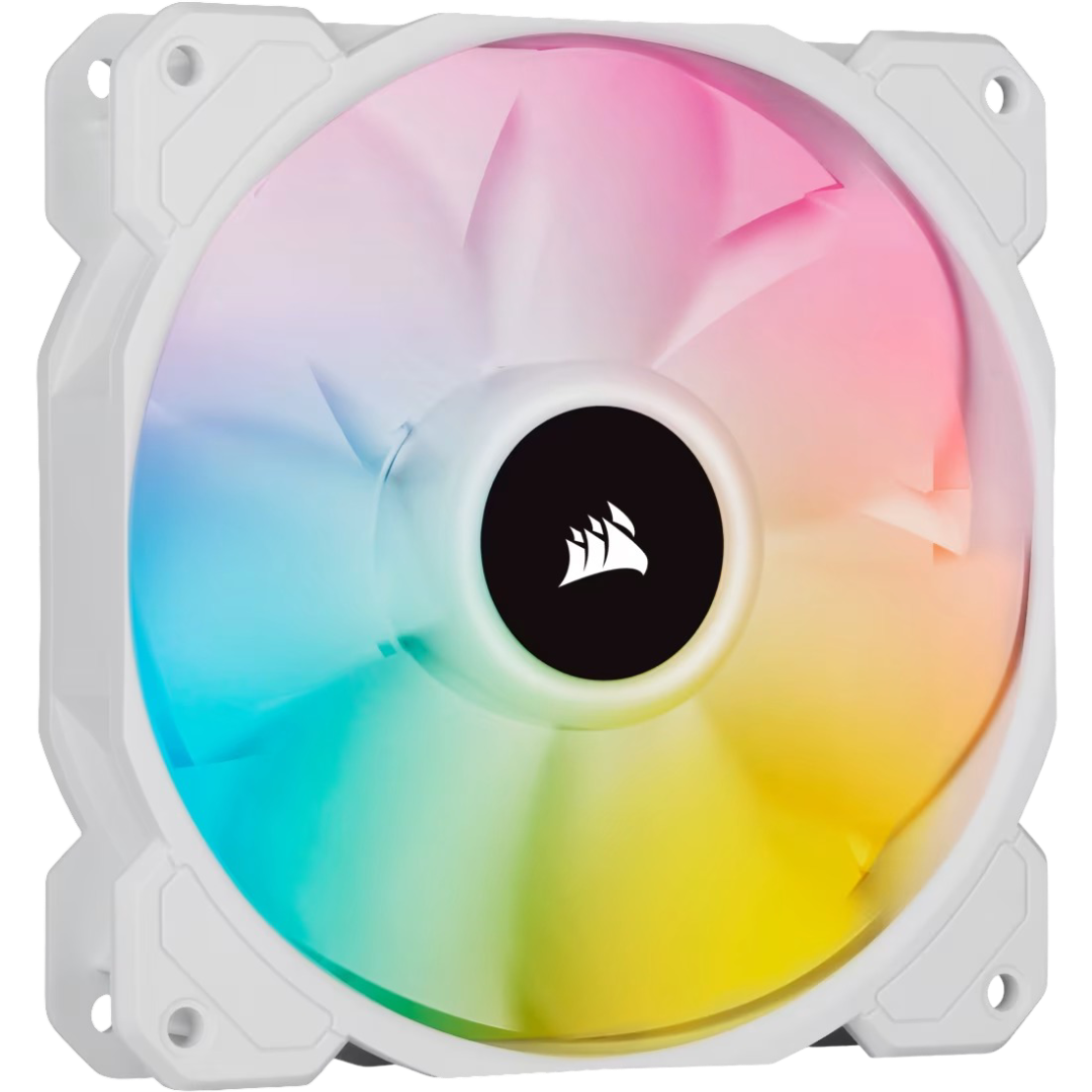 Corsair iCUE SP120 RGB ELITE Performance 120mm PWM Fan Single Pack White - CS-CO-9050136-WW