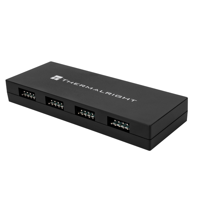 Thermalright Interal USB 2.0 Hub X5 SATA Powered Magnetic Mount Black - 814256021647