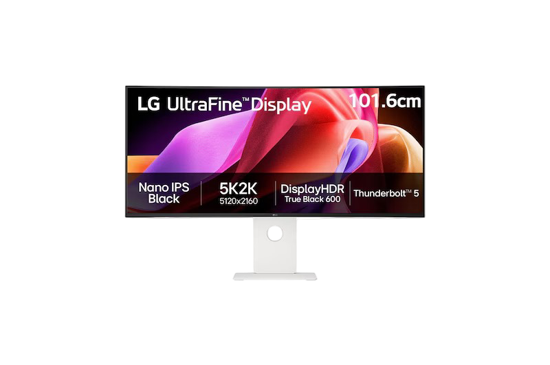 LG 40U990A-W 40 Inch Ultrafine 5K2K WUHD Thunderbolt 5 120Hz Nano IPS Curved Monitor White - LG40U990A-W