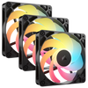 Corsair RS120-R ARGB 120mm PWM Reverse Fans Triple Pack - Black - 840440494652