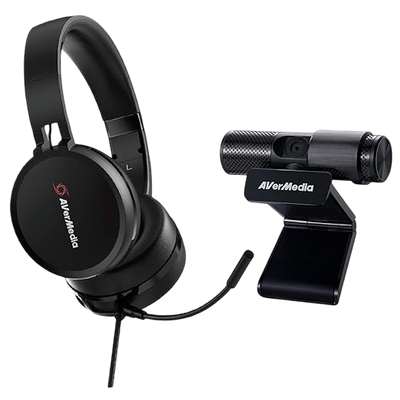 Avermedia BO317 Video and Audio Conferencing Kit 1080p Webcam USB 2.0 Headset with Microphone - BO317