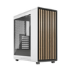 Fractal Design North Chalk White Mid Tower PC Case Clear Tempered Glass Oak Wood Front - FDNORTHCHKWHTTG