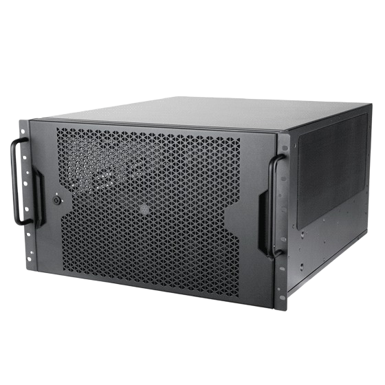 SilverStone RM61-312 6U 12 Bay Rackmount Casing equipped with dual PSU compatibility - SST-RM61-312