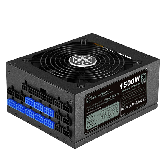 SilverStone ST1500-TI 1500W ATX 80 Plus Titanium Fully Modular Power Supply - SST-ST1500-TI