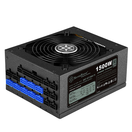 SilverStone ST1500-TI 1500W ATX 80 Plus Titanium Fully Modular Power Supply - SST-ST1500-TI