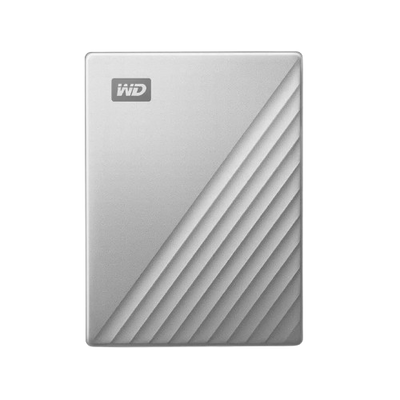 Western Digital My Passport Ultra for Mac Portable HDD - Silver - USB-C - 4TB - Transfer Rate up to 5Gb/s - 718037864136