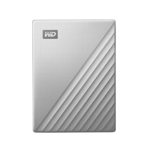 Western Digital My Passport Ultra for Mac Portable HDD - Silver - USB-C - 4TB - Transfer Rate up to 5Gb/s - 718037864136