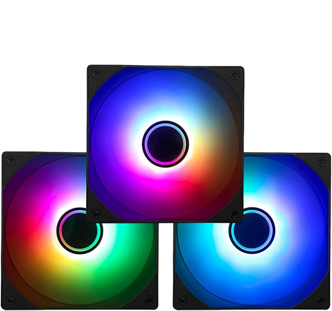 Thermalright TL-C12B-S V3 X3 ARGB 120mm Case Fan - Black 3 Pack - TL-C12B-S V3 X3