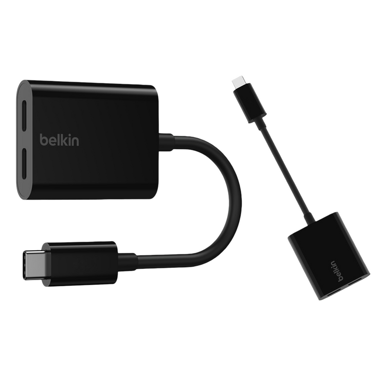 BELKIN RockStar USB-C Audio + Charge Adapter Black - F7U081BTBLK - 745883798308