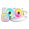 Corsair iCUE LINK H100i QX120 RGB Fans 240mm Radiator RGB AIO Liquid CPU Cooler - White - 840006665854