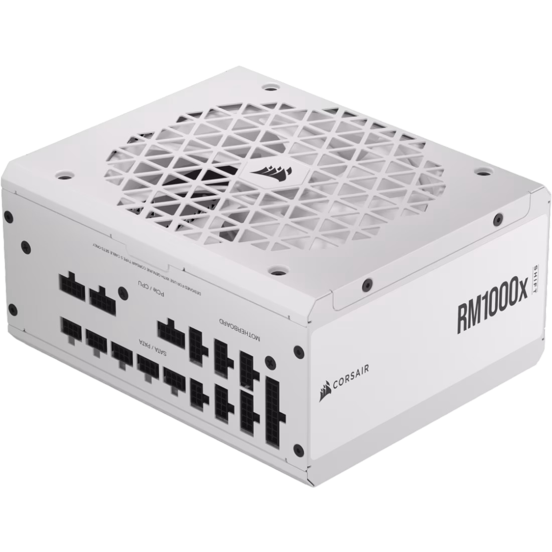 Corsair RM1000x SHIFT 80 PLUS Gold Fully Modular ATX Power Supply - White - 84000666859