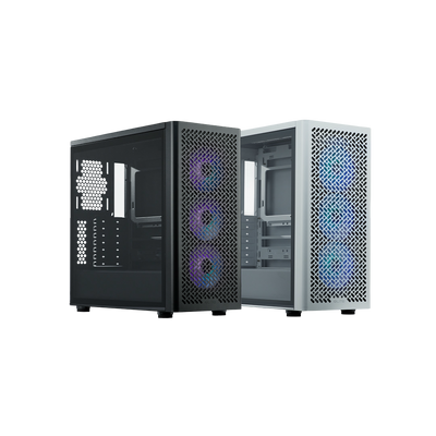 Cooler Master Elite 502 Steel Tempered Glass ATX Case with 3 x 120mm ARGB Fans