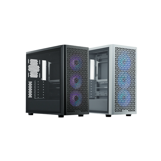 Cooler Master Elite 502 Steel Tempered Glass ATX Case with 3 x 120mm ARGB Fans