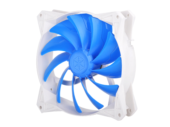 SilverStone FQ141 140mm Ultra Quiet PWM Fan Blue Blade White Frame - SST-FQ141