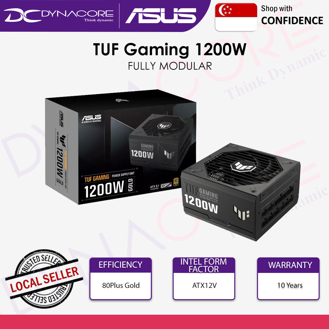 ASUS TUF GAMING 1200W 80+ Gold  ATX 3.0 / PCIe 5.0 Full Modular Power Supply Unit - 4711081786252