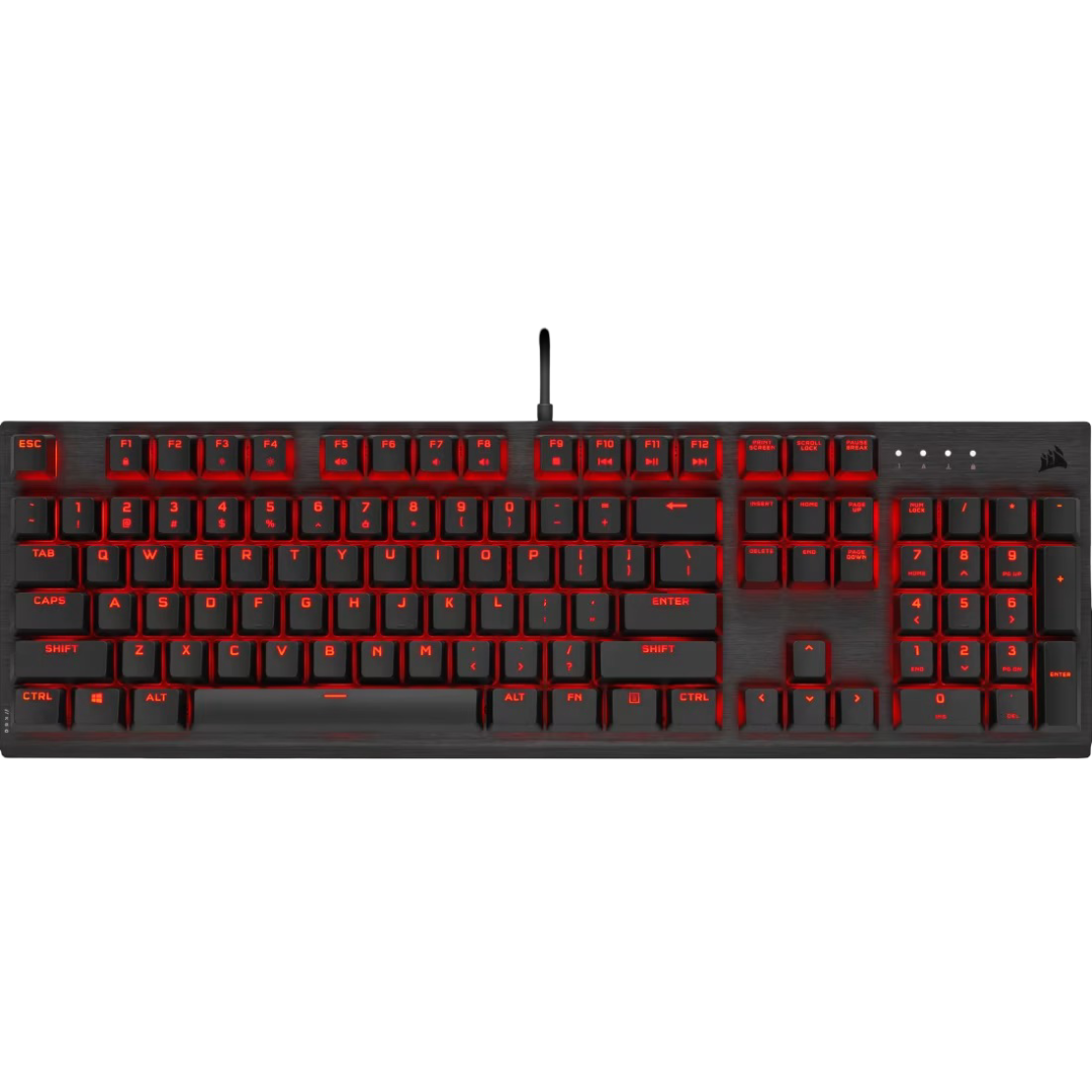 Corsair K60 PRO Mechanical Gaming Keyboard Cherry Mechanical Keyswitches Red LED - Black - 840006626398