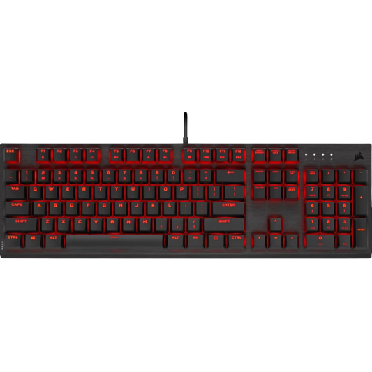 Corsair K60 PRO Mechanical Gaming Keyboard Cherry Mechanical Keyswitches Red LED - Black - 840006626398