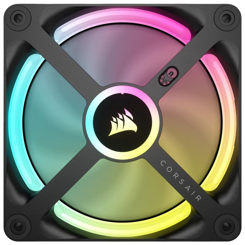 Corsair iCUE LINK QX120 RGB 120mm Magnetic Dome RGB Fan Expansion Kit Single Pack - Black - 840006697930