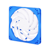 SilverStone FW121 120mm Professional PWM Fan with Optimal Performance and Low Noise White Blade Blue Frame - SST-FW121