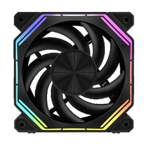 DarkFlash INF34R 120MM Reverse Blade PWM ARGB CPU Cooling PC Case Fan 1 Pack Black - INF34R BLACK(1-PK)