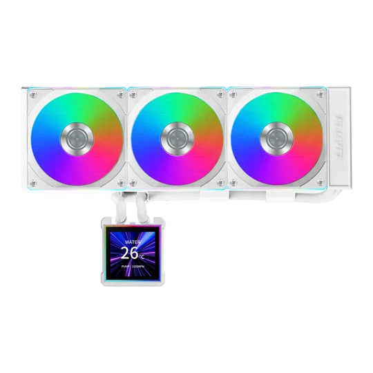 Lian Li HydroShift II LCD-S 360CL All-in-One CPU Liquid Cooler with IPS LCD Display White - 4718466021397