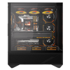 DarkFlash DY460 ATX Mid-Tower PC Gaming Case High Airflow with 4 ARGB PWM Fans Black - DY460 BLACK (4FANS)
