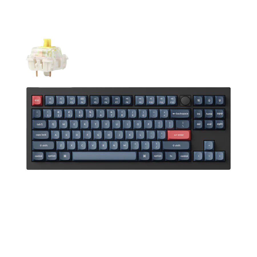 Keychron V3 Max QMK/VIA Wireless Custom Mechanical Keyboard - Carbon Black - Banana - 4895248868774