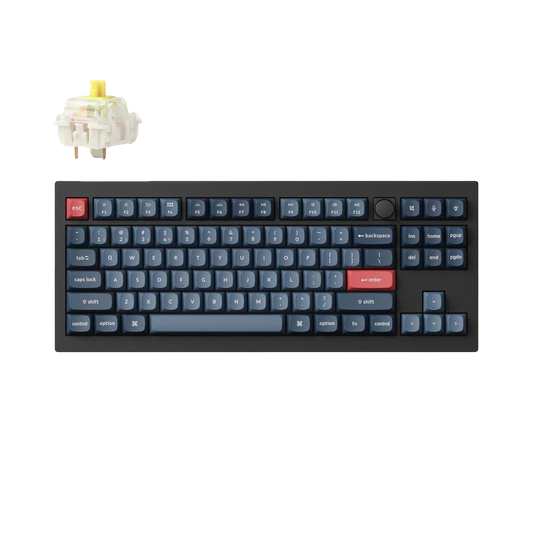 Keychron V3 Max QMK/VIA Wireless Custom Mechanical Keyboard - Carbon Black - Banana - 4895248868774