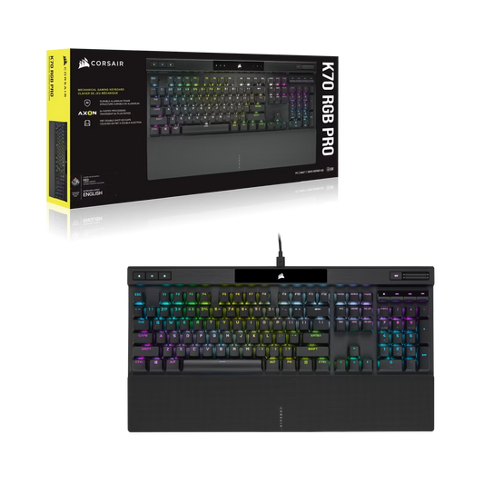 Corsair K70 RGB PRO Mechanical Gaming Keyboard with PBT Double Shot PRO Keycaps Black - Switch Type - Cherry MX Speed - 840006646112
