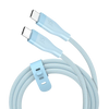 J5create USB-C® 60W Ultra Soft Double-Braided Fast Charging Cable (Airy Blue) - JUCX18L18C - 4712795088526