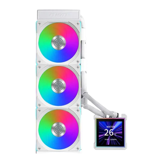 Lian Li HydroShift II LCD-S 360CL All-in-One CPU Liquid Cooler with IPS LCD Display White - 4718466021397