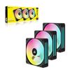 Corsair iCUE LINK QX120 RGB 120mm Magnetic Dome RGB Fan Starter Kit Triple Pack - Black -  840006697947