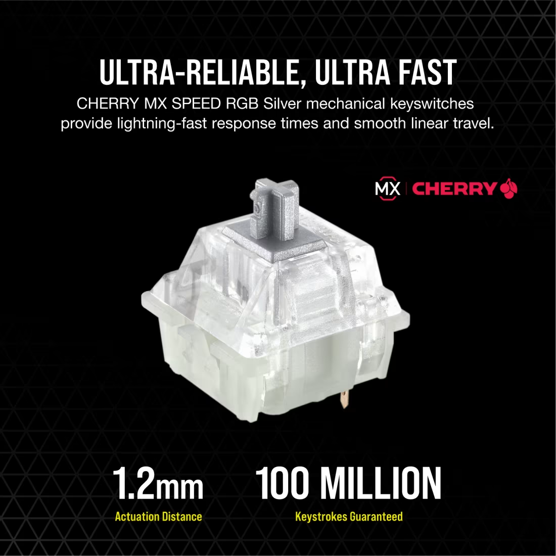 Corsair K100 RGB Mechanical Gaming Keyboard Cherry MX Speed - 840006621935