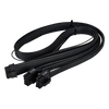 SilverStone PP14-EPS Dual EPS 8 pin (PSU) to 12+4 pin (GPU) 12VHPWR PCIe Gen5 Cable Black - SST-PP14-EPS