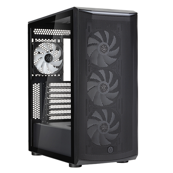 SilverStone FA512Z-BG-V2 FARA High Airflow ATX Mid-Tower Chassis with Dual Radiator Support & ARGB Lighting - SST-FA512Z-BG-V2