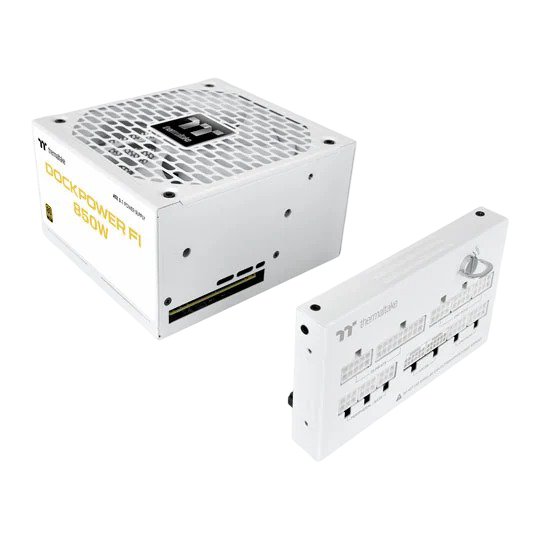 Thermaltake Dockpower FI 850W Snow Full Modular 80+ Gold ATX 3.1 White Power Supply - 84048031137