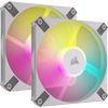 Corsair iCUE AF120 RGB SLIM 120mm PWM Fluid Dynamic RGB Fan Dual Pack - White - 840006693772