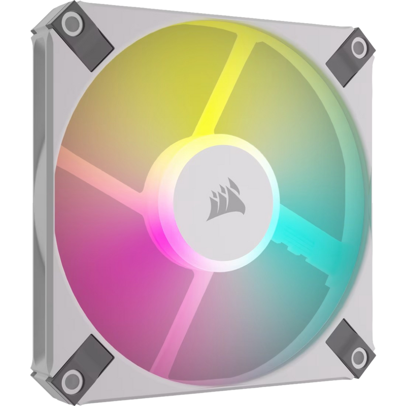 Corsair iCUE AF120 RGB SLIM 120mm PWM Fluid Dynamic RGB Fan Single Pack - White - 840006693765